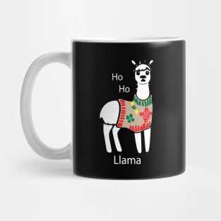 Funny Ho Ho Llama Ugly Christmas Sweater Mug